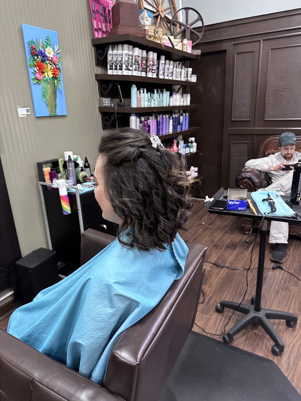 Curls in progress
